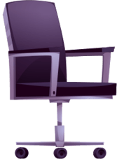 A typical black office chair.