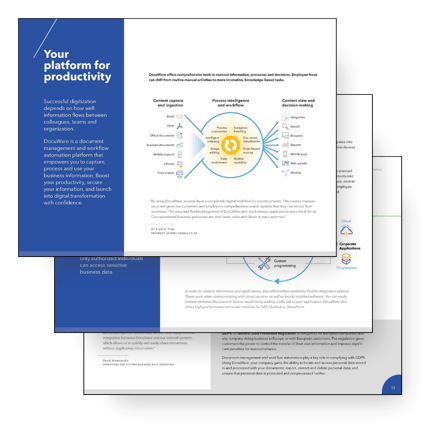 A preview of the DocuWare pdf on workflow automation.