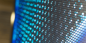 A close up of an LED Screen