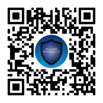 A QR Code with the Pulse Protect Shield in the middle.