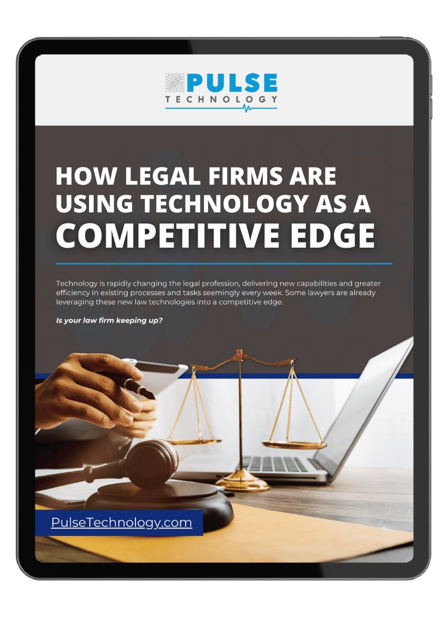 A preview of the Legal Tech for a Competitive Edge resource on a tablet