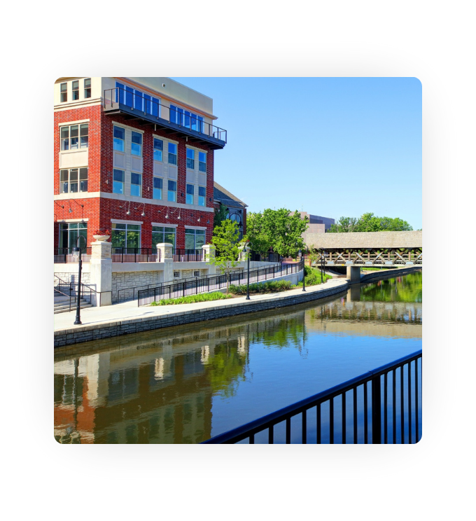 A picture of Naperville, Illinois.