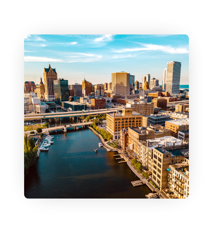 An image of the Milwaukee Wisconsin skyline image.