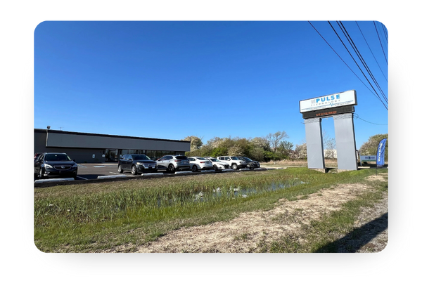 A picture of the outside of the Merrillville, Indiana office building and sign.